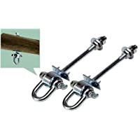 LoggyLand Juego de 2 Gancho Columpio Rosca M12 Longitud del Perno 160MM